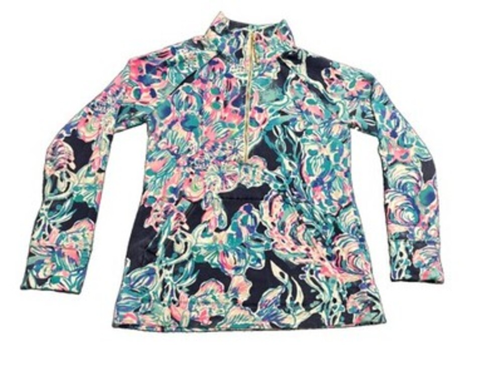 Lilly Pulitzer Skipper Pullover In “ Bright Navy Caught Up” Size XS